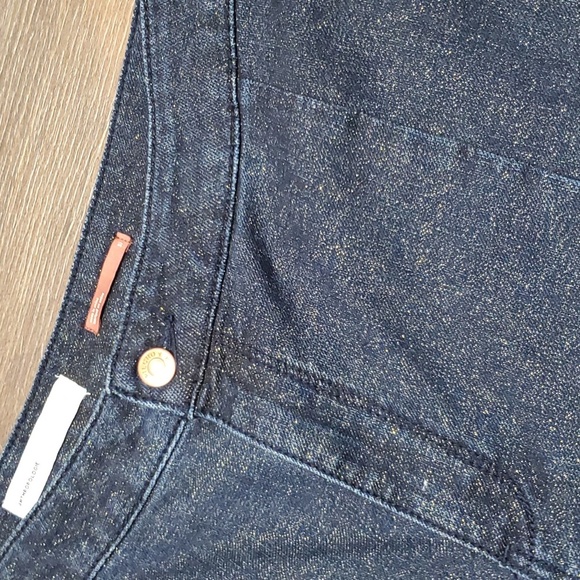 Anthropologie pilcro gold flecked high rise denim legging jeans like new - Picture 4 of 12